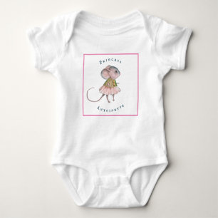 Child Pink Blue Girly Rat Mouse Personal Princess Baby Bodysuit