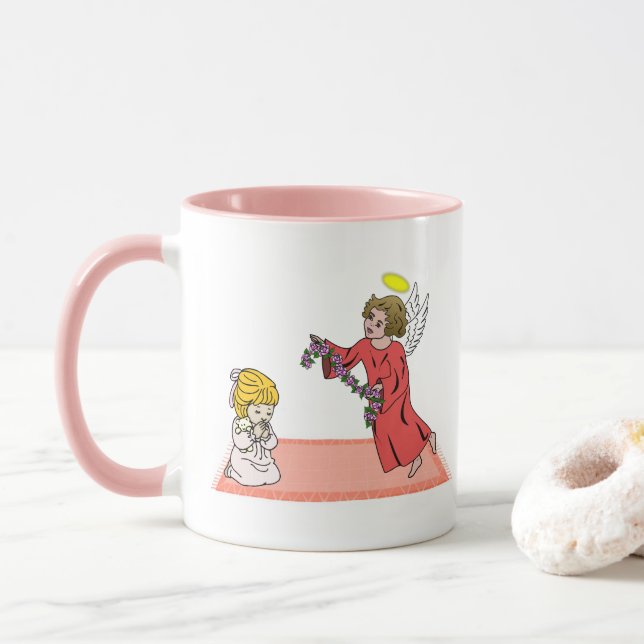 Child praying Pink Mug (With Donut)
