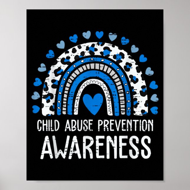 Child Prevention Rainbow Leopard Child Awareness Poster (Front)