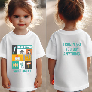 Child Professional Real Estate Agent Custom Baby T-Shirt