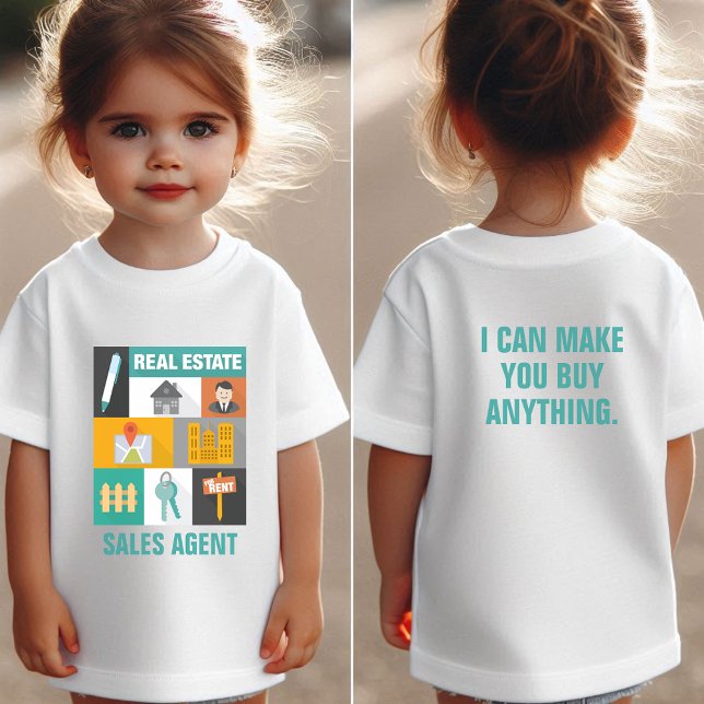 Child Professional Real Estate Agent Custom Baby T-Shirt (Creator Uploaded)