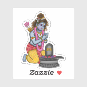 Child Rama Worship Shiva Sticker
