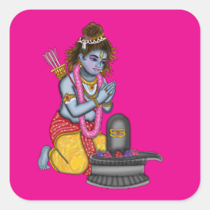 Child Rama Worship Shiva Sticker