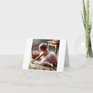 Child Reaching for Easter Egg,  Card