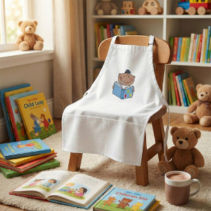 Child Reading A Maths Book Standard Apron
