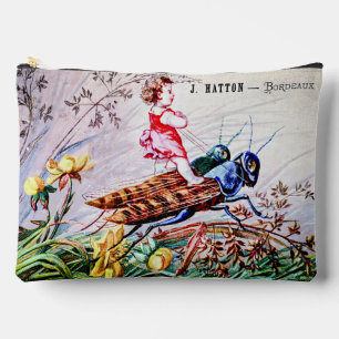 Child Riding Grasshoppers Accessory Pouch