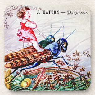 Child Riding Grasshoppers Coaster