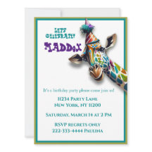 Child’s giraffe birthday 