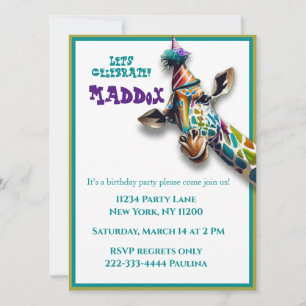 Child’s giraffe birthday 