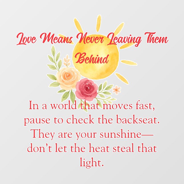 Child Safety Reminder  (Sheet)