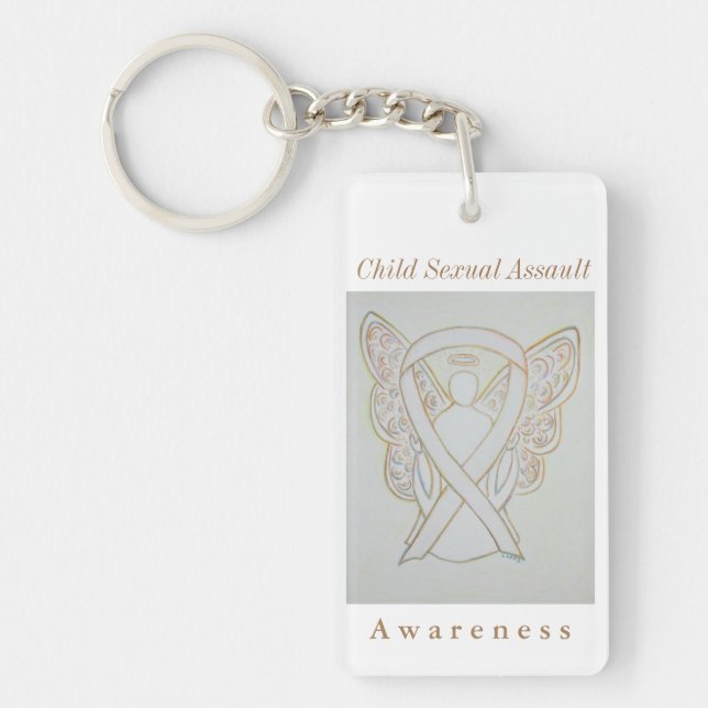 Child Sexual Assault Awareness Ribbon Keychain (Front)