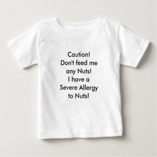 Child Shirt nut allergy message.