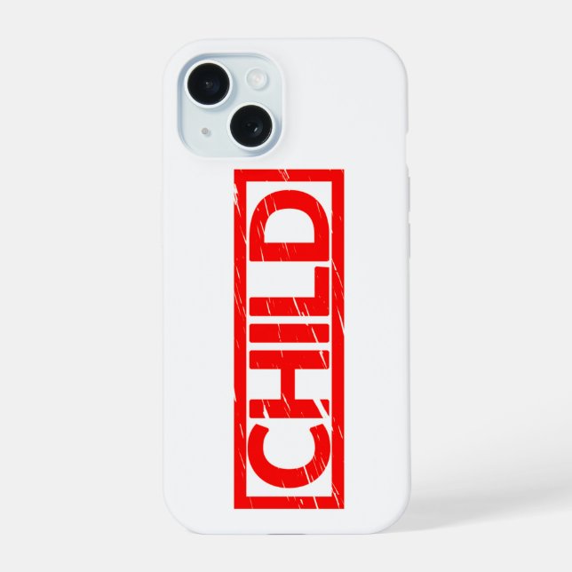 Child Stamp iPhone 15 Case (Back)