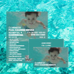 Child Swimmer Portrait, Swimming Pool Cleaning Flyer<br><div class="desc">Child Swimmer Portrait,  Swimming Pool Cleaning Service Advertising Flyer by The Business Card Store.</div>