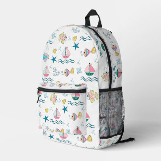 Child towel printed backpack