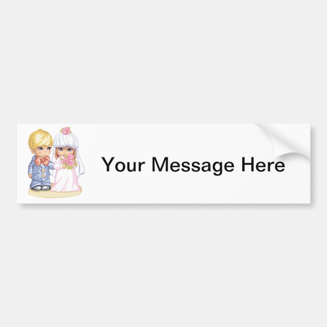 Child Wedding Dress Up Bumper Sticker (Front)