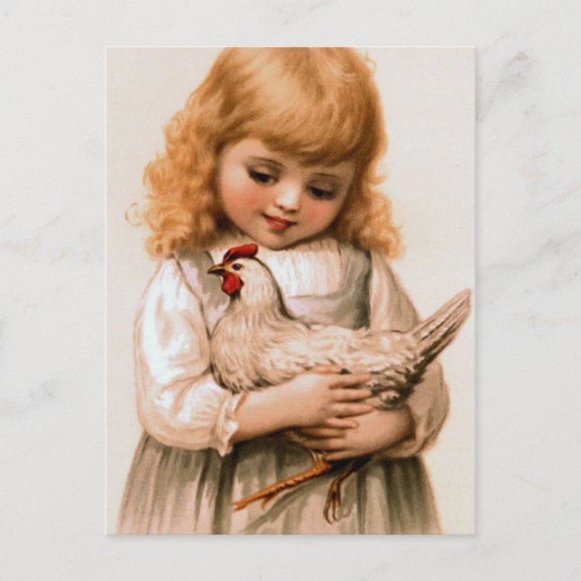 Child with Chicken Postcard (Front)