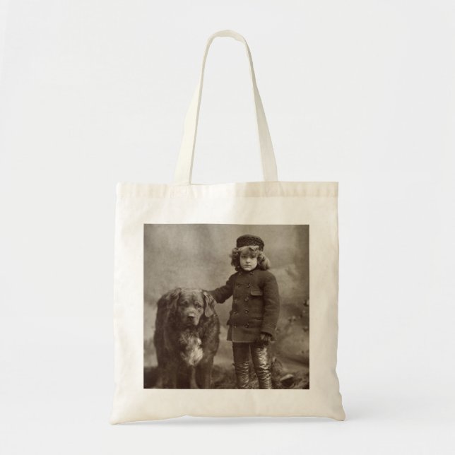 Child With Dog, C1885 Tote Bag (Front)