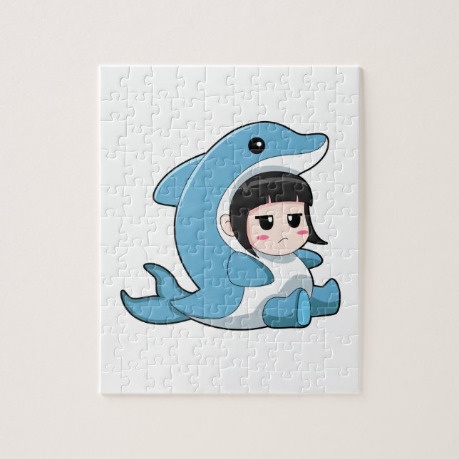 Child with Dolphin Costume Jigsaw Puzzle (Vertical)