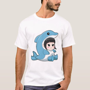 Child with Dolphin Costume T-Shirt