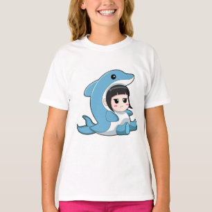 Child with Dolphin Costume T-Shirt