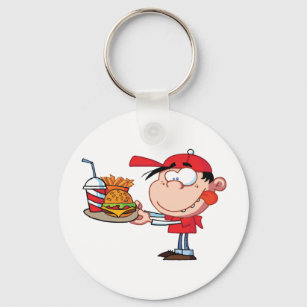 Child With Fast Food Key Ring
