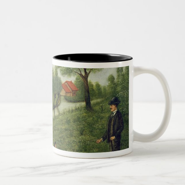 Child with Geese Two-Tone Coffee Mug (Right)