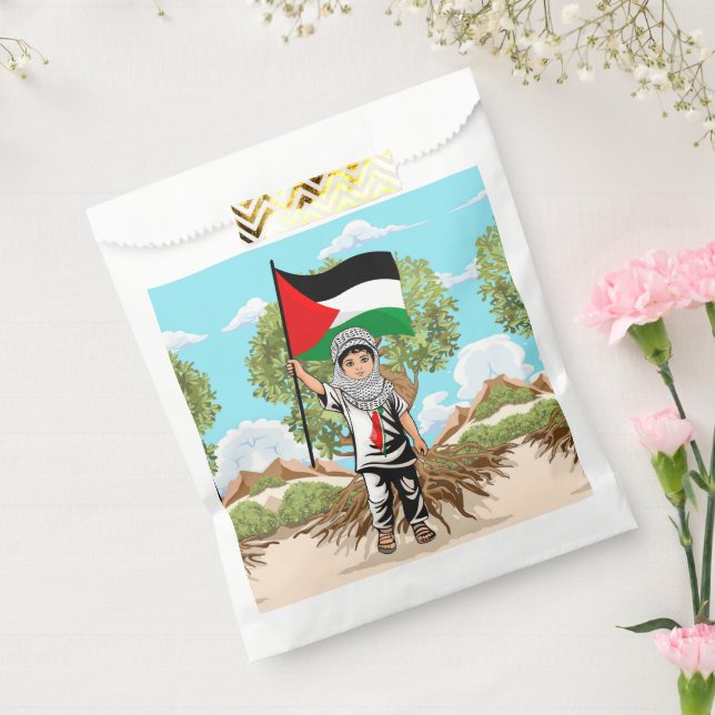 Child with Keffiyeh Palestine Flag  Favour Bag (Sealed)