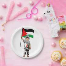 Child with Keffiyeh Palestine Flag 