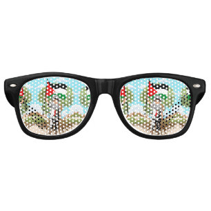 Child with Keffiyeh Palestine Flag Retro Sunglasses
