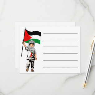 Child with Keffiyeh Palestine Flag  RSVP Card