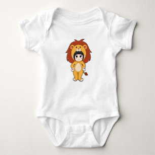 Child with Lion Costume Baby Bodysuit