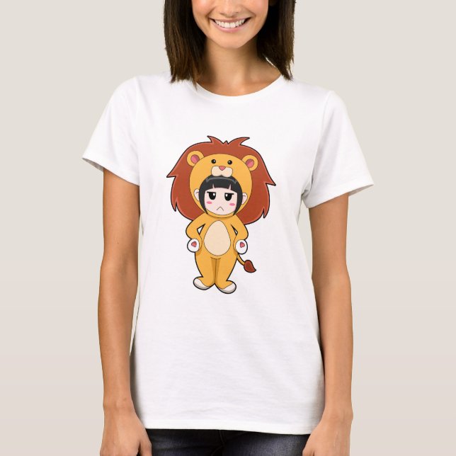 Child with Lion Costume T-Shirt (Front)