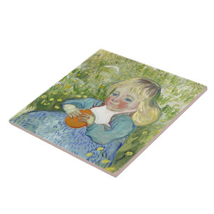 Child with Orange, Vincent Van Gogh Ceramic Tile