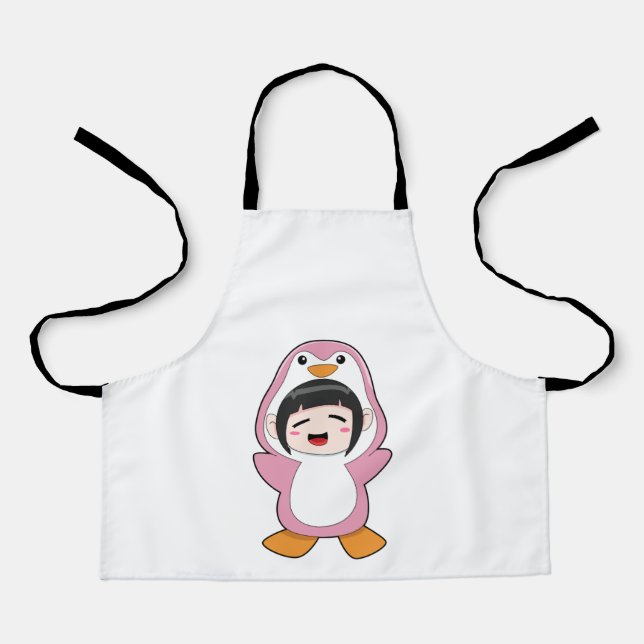 Child with Penguin Costume Apron (Front)