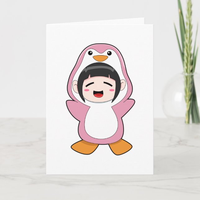 Child with Penguin Costume Card (Front)