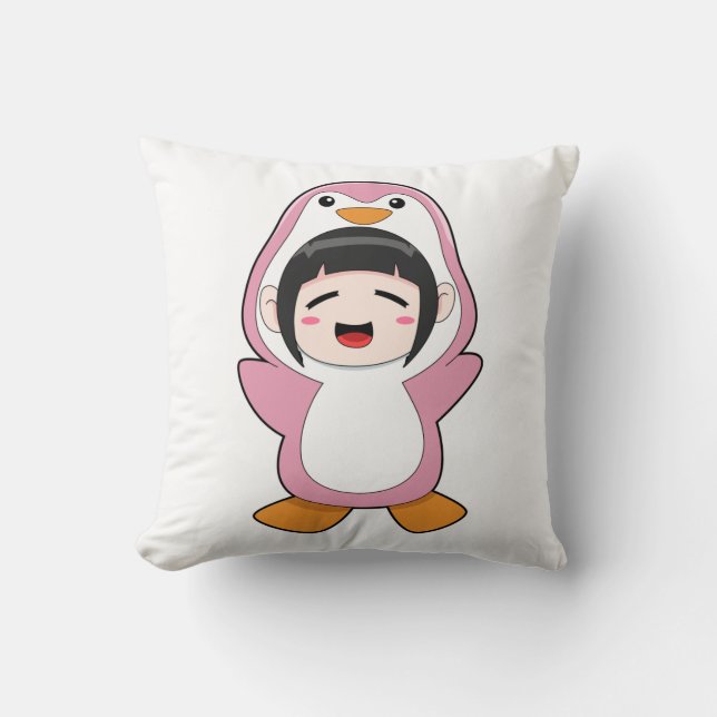 Child with Penguin Costume Cushion (Front)