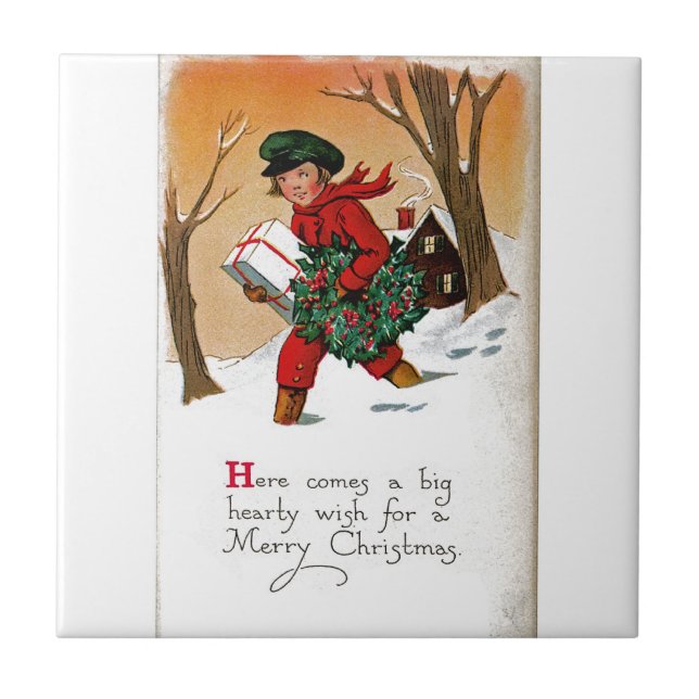 Child with Presents Tile (Front)