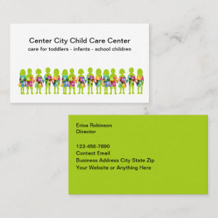 Childcare Center Theme Business Cards 