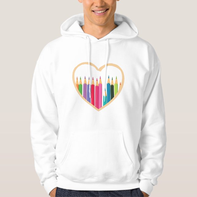 Childcare Crayons Daycare Teacher Daycare Teacher Hoodie (Front)