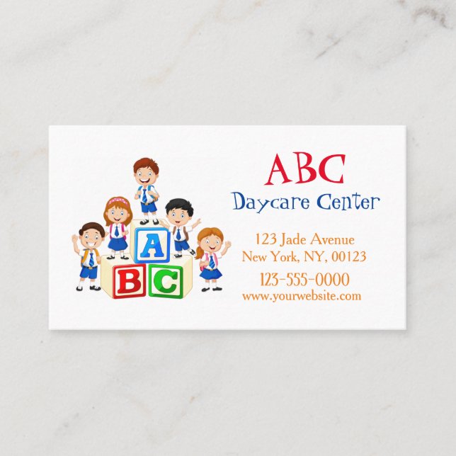 Childcare Daycare Babysitter Business Card (Front)