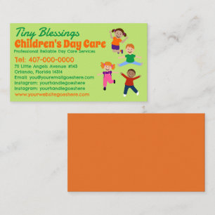Childcare Daycare Babysitting Services Business Card