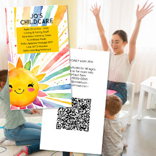 childcare nursery childminder kindergarten baby business card