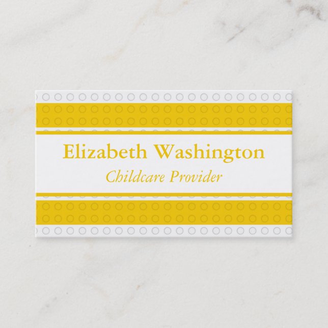 Childcare Provider Bright Blocks Business Card (Front)