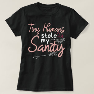 Childcare Provider Daycare Teacher Stole My Sanity T-Shirt