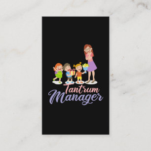 Childcare Provider Educator Tantrum Manager Business Card