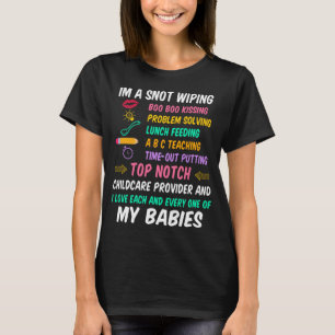 Childcare Provider Kissing Care Childcare Teacher T-Shirt