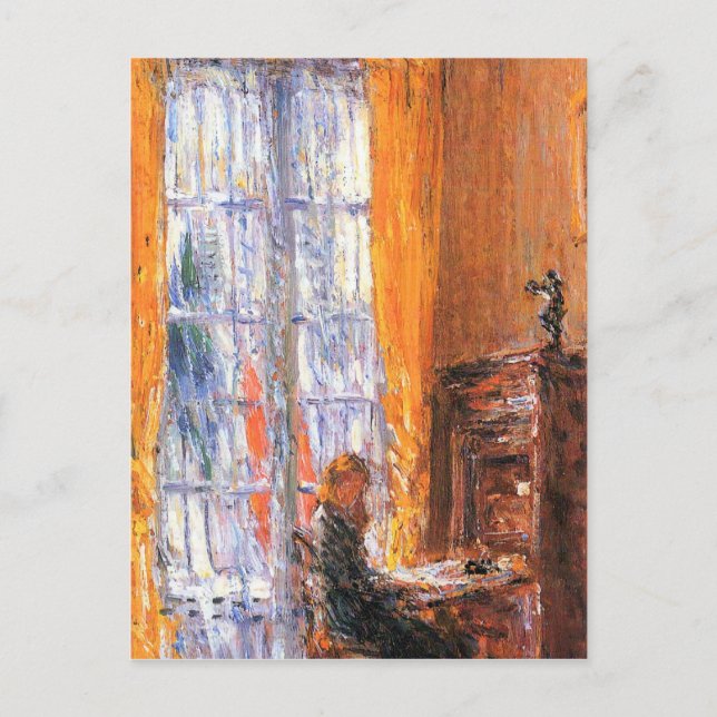 Childe Hassam - At the desk Postcard (Front)