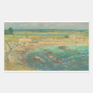 Childe Hassam - Bailey's Beach, Newport, R.I. Rectangular Sticker