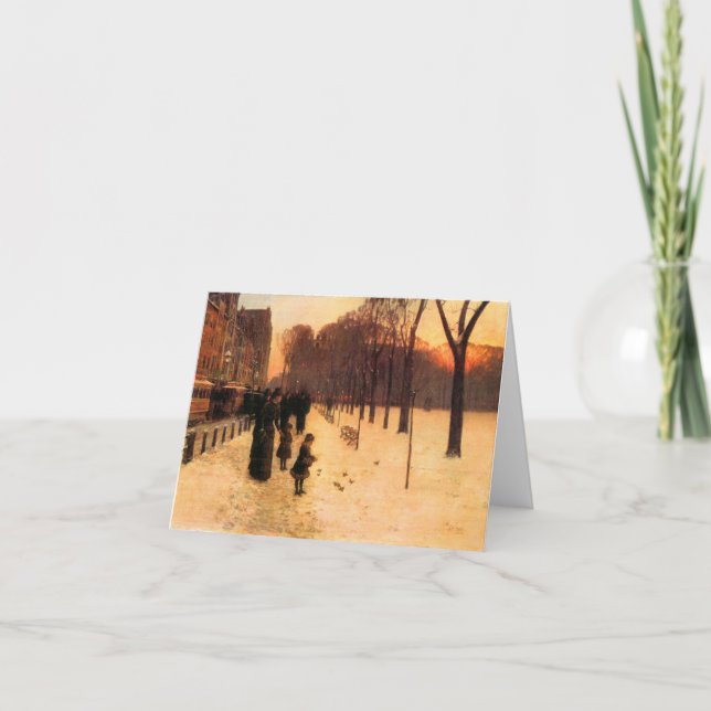Childe Hassam - Boston in everyday twilight Card (Front)